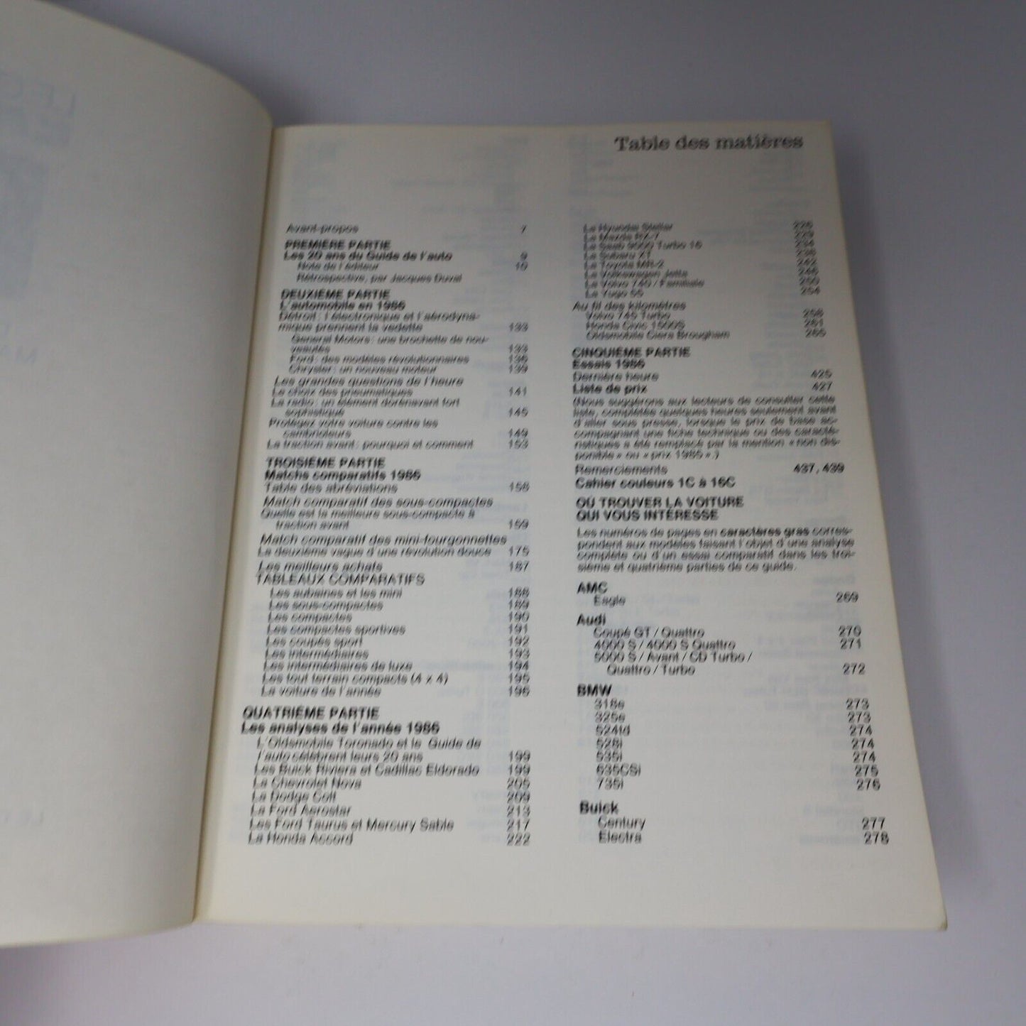 1985 Le Guide de l'Auto 86 1986 Duquet/Lachapelle/Duval Transports La Presse PB