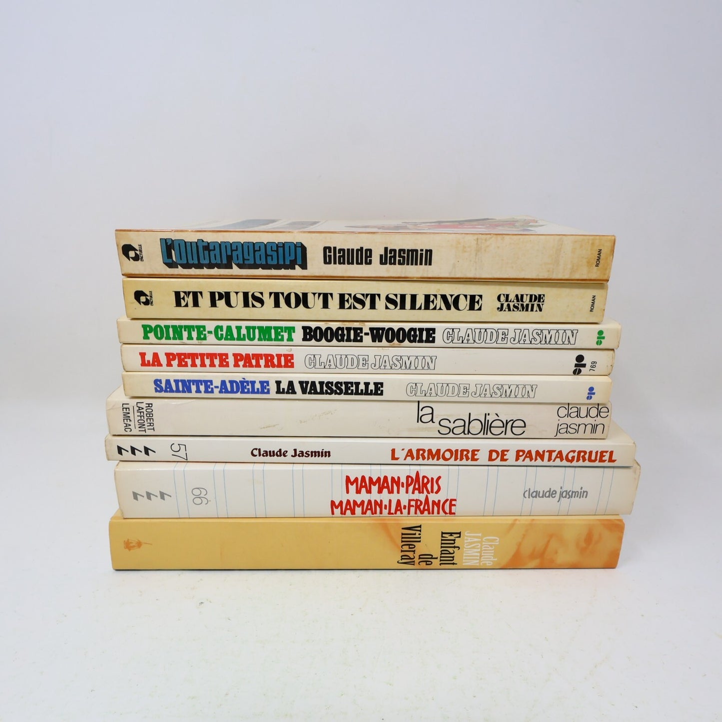 Claude Jasmin Lot 9 Livres Petite Patrie/L'Outaragasipi/Enfant de Villeray Roman