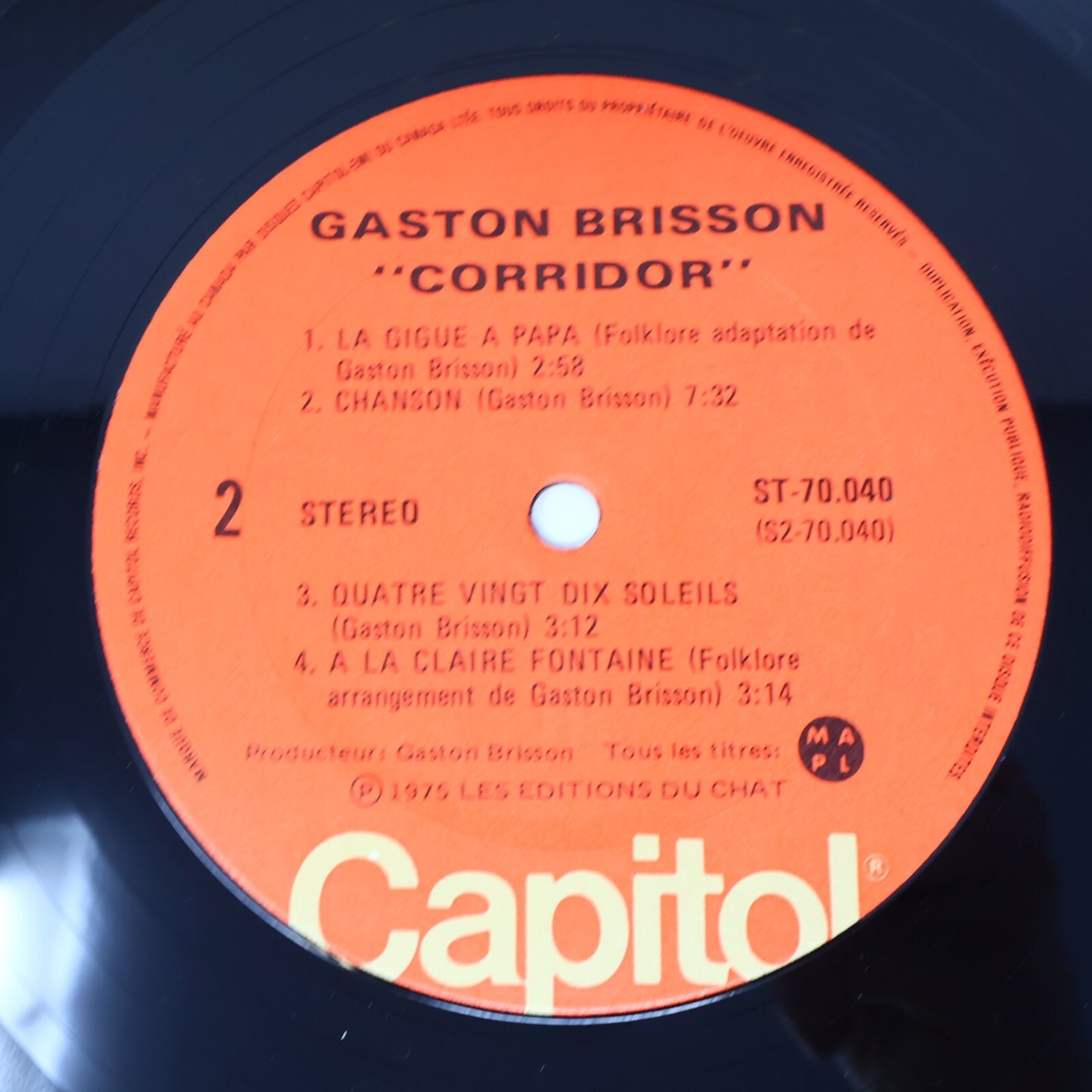 Gaston Brisson Lot 3 Disques LP Record Corridor/Filigranes/En Spectacle 1970s