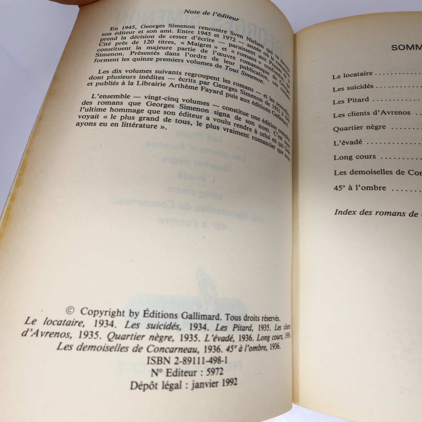 Tout Simenon #19 Georges Simenon Libre Expression Omnibus Littérature Française