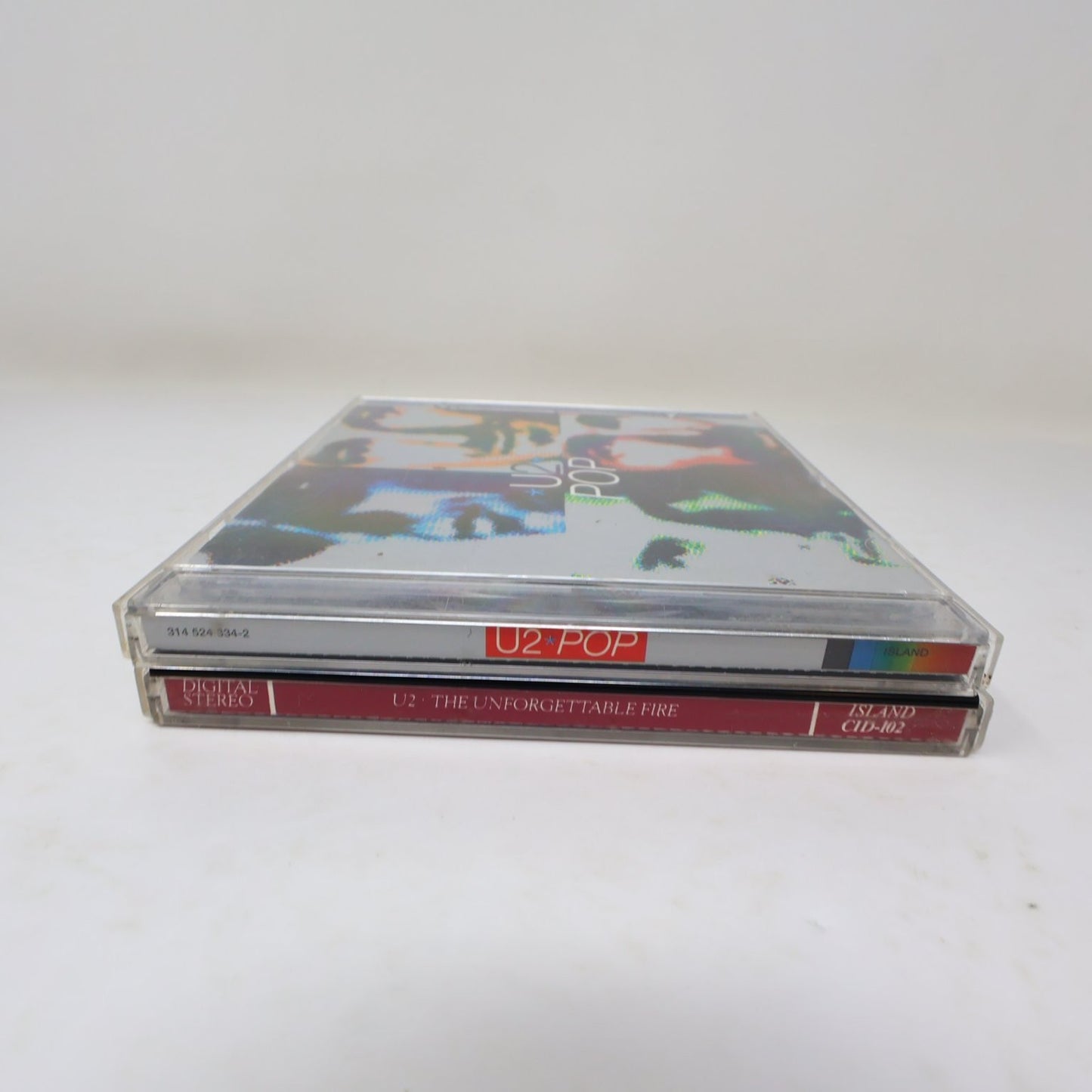 U2 Pop & The Unforgettable Fire 2 CD Lot 1984/1997 Albums Rock Island Pride