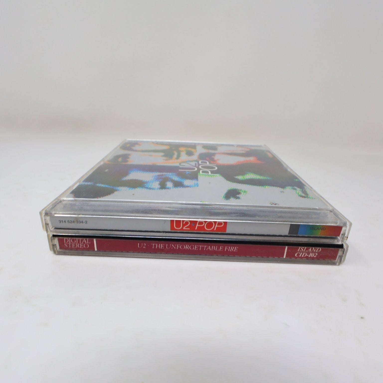 U2 Pop & The Unforgettable Fire 2 CD Lot 1984/1997 Albums Rock Island Pride