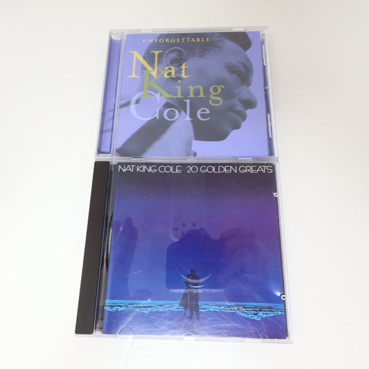 Nat King Cole 2 CDs Lot Unforgettable Nat King Cole/20 Golden Greats Jazz