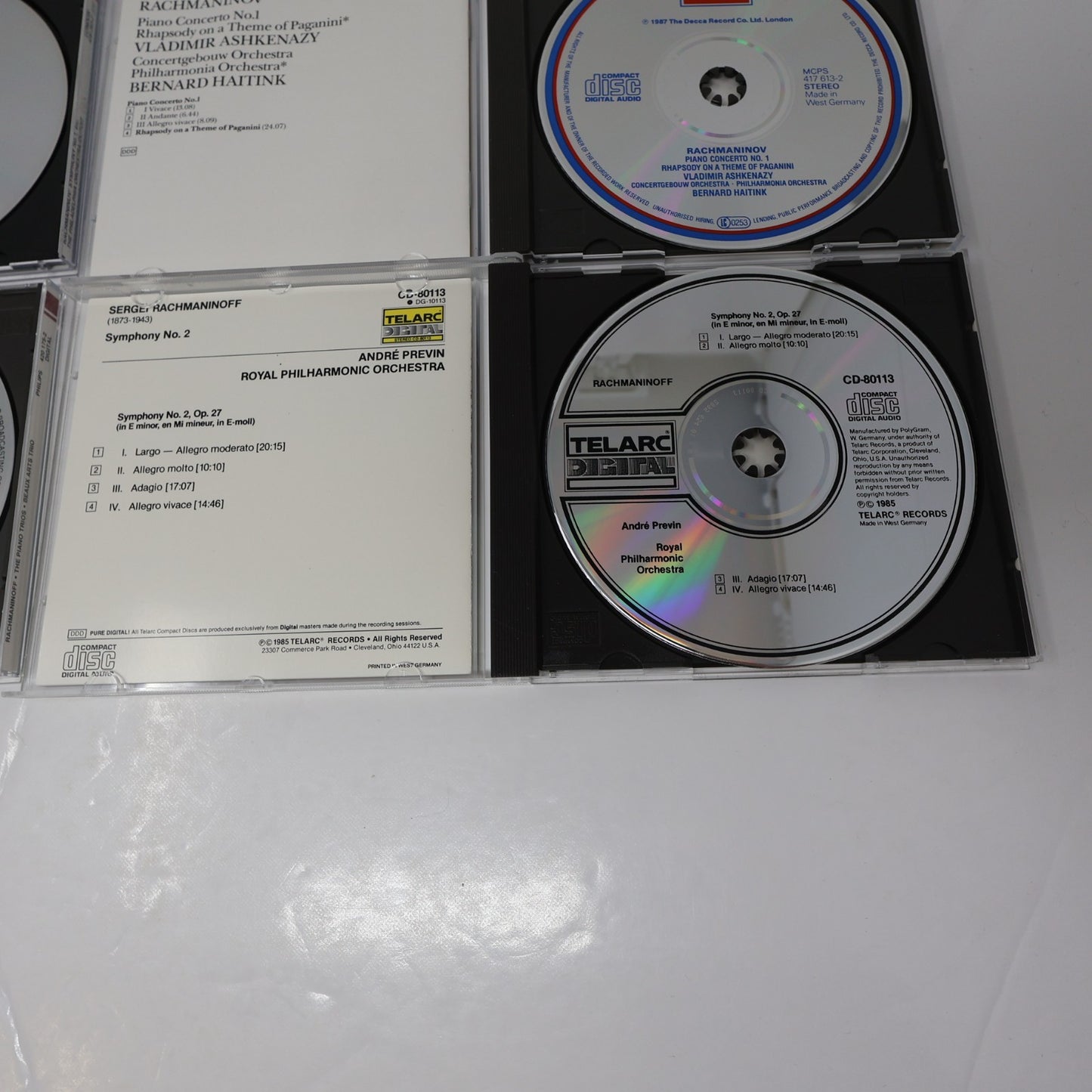 Rachmaninov 10 CD Lot Ashkenazy/John Browning/Helfgott/Haitink/Dutoit/Prévin