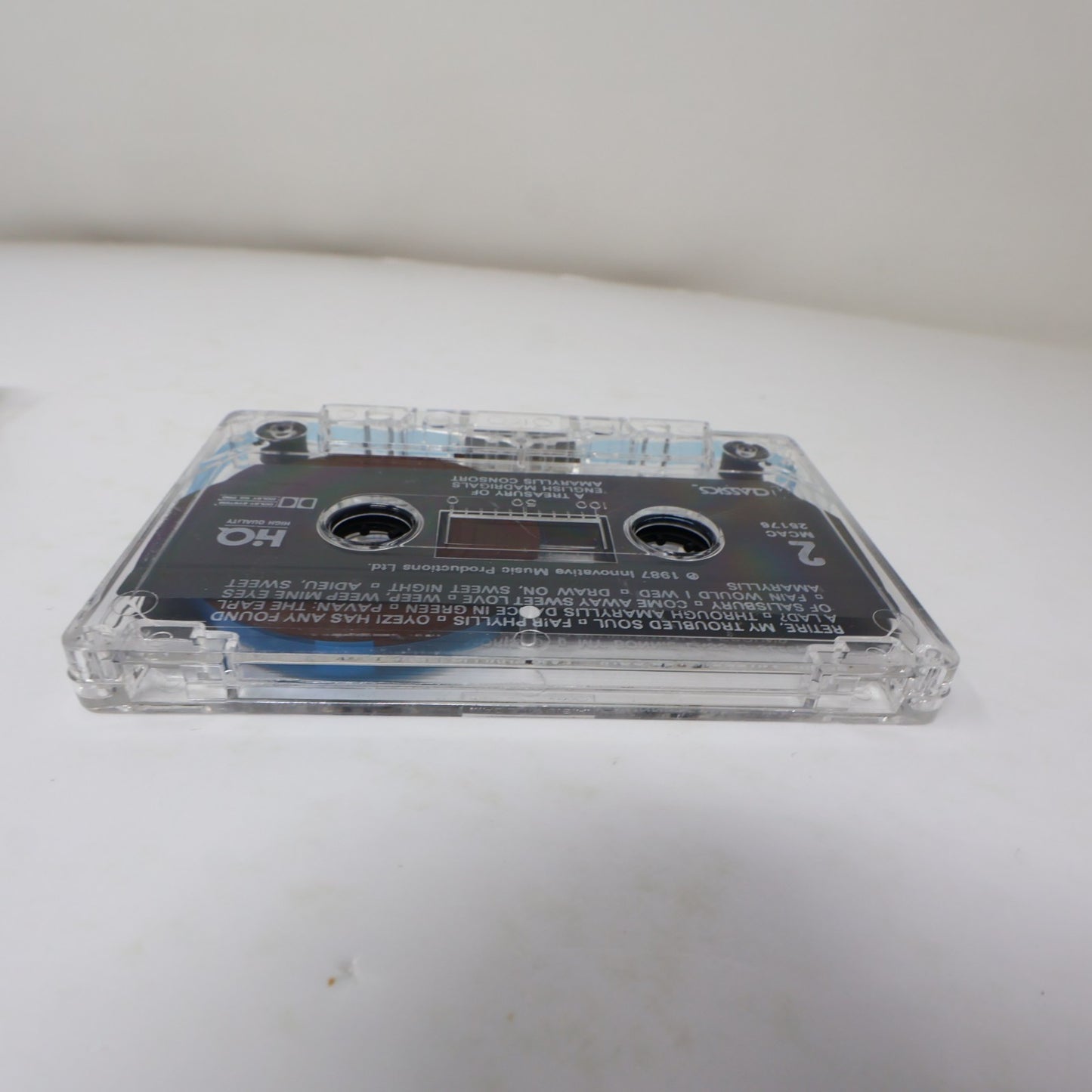 A Treasury Of English Madrigals Cassette Amaryllis Consort/Brett/Aldwinckle 1988