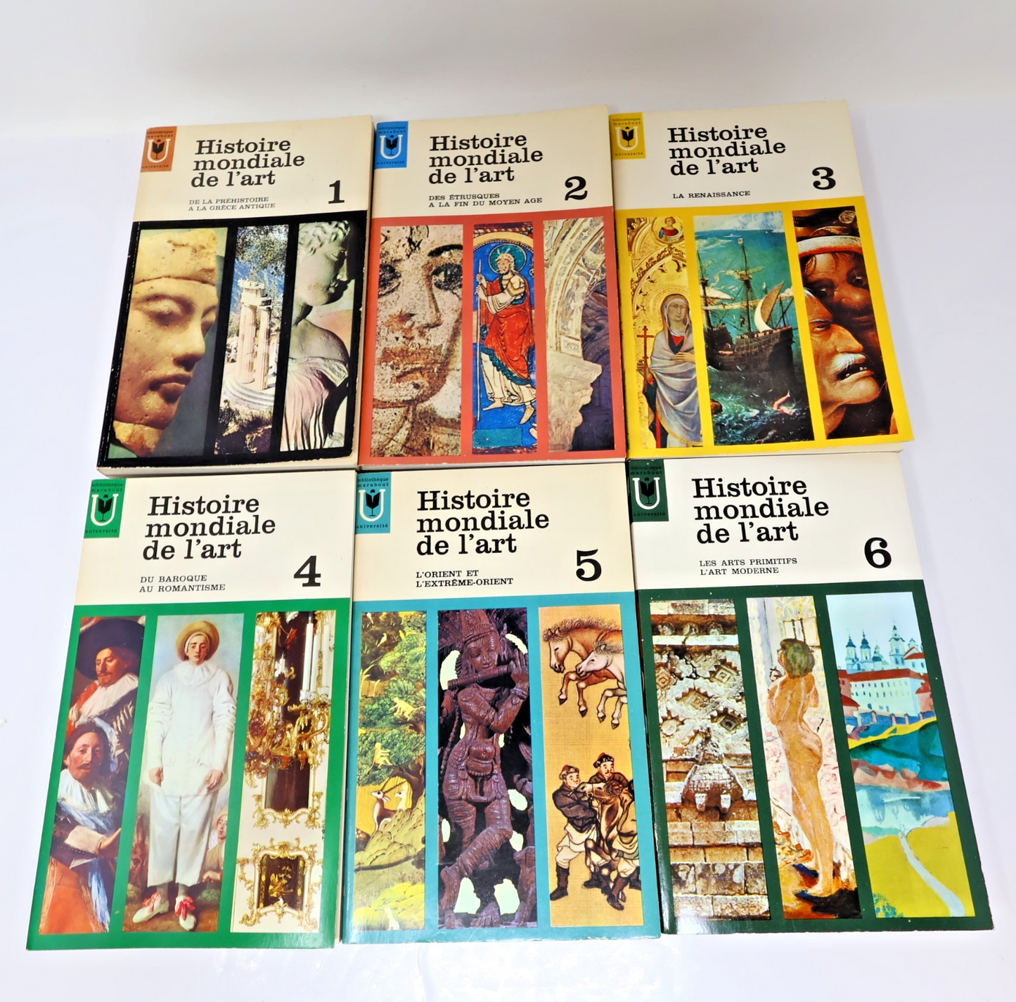 Histoire Mondiale de l'Art #1-6 Marabout Université Série Complète Lot 6 Livres