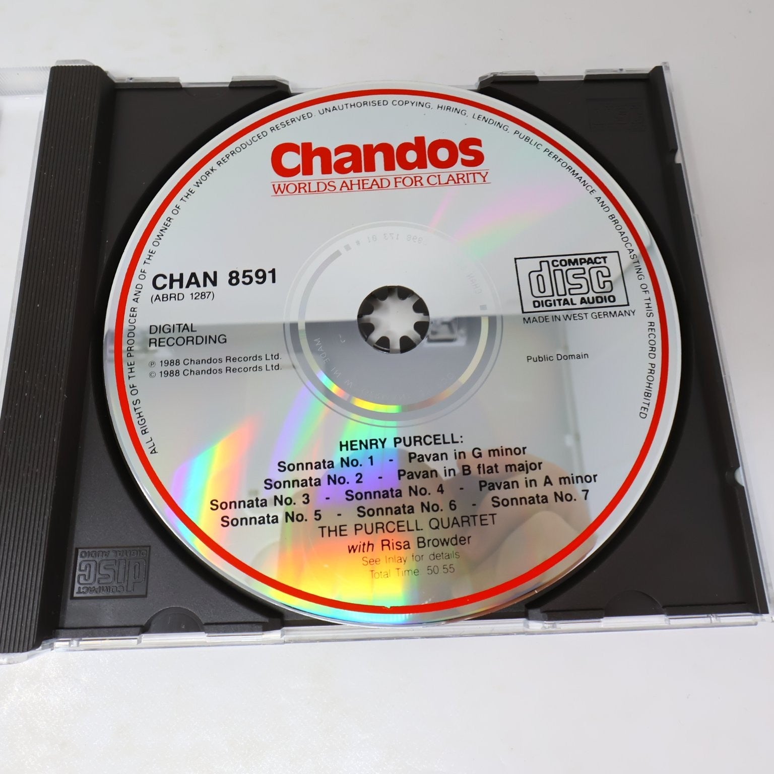 Purcell - Sonatas Vol. 1 CD 1988 The Purcell Quartet Classical Chandos CHAN 8591