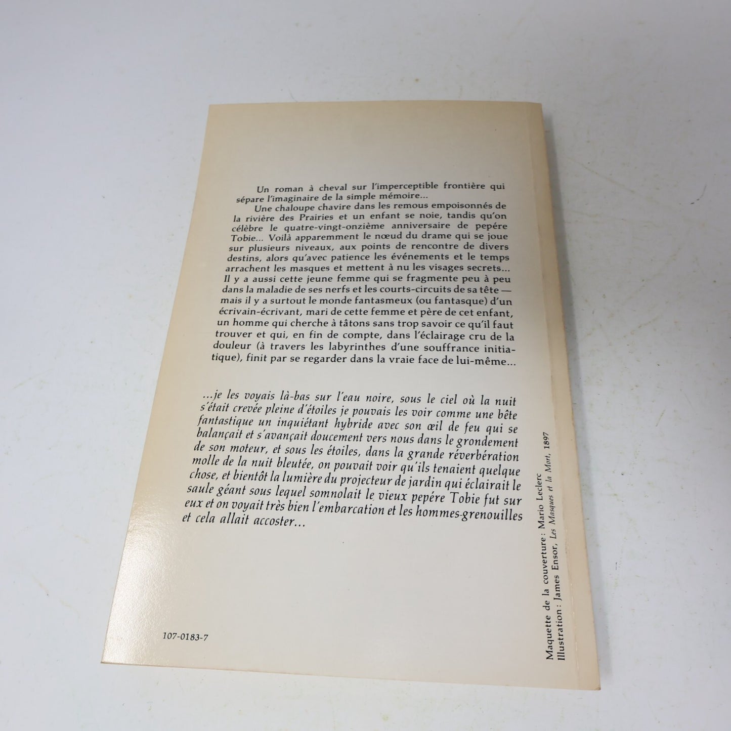 Gilbert la Rocque Lot 4 Livres Après la Boue/Nombril/Masques/Passager Roman 80s
