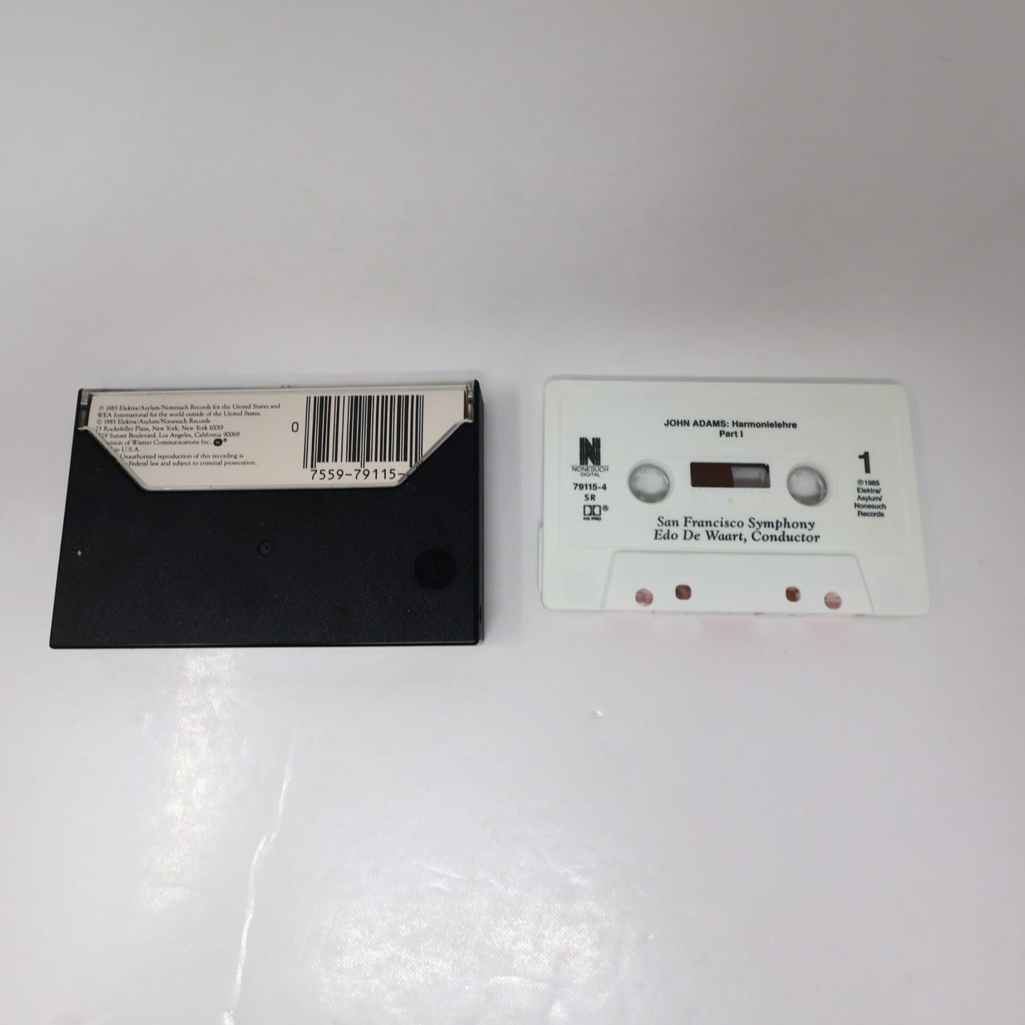 John Adams Harmonielehre Cassette Edo De Waart/San Francisco Symphony Nonesuch