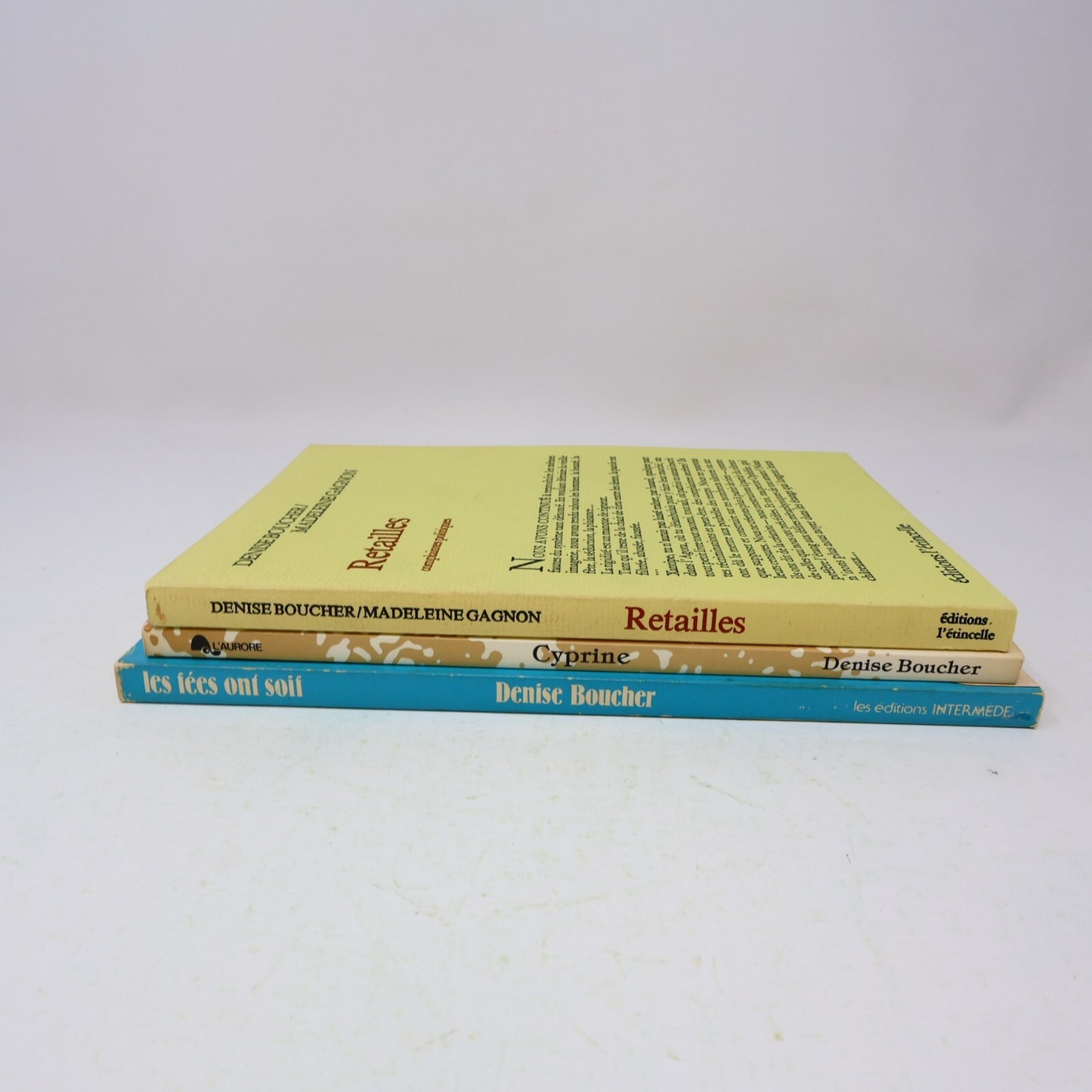 Denise Boucher Lot 3 Livres Cyprine/Retailles/Les Fées ont Soif Théâtre Poésie