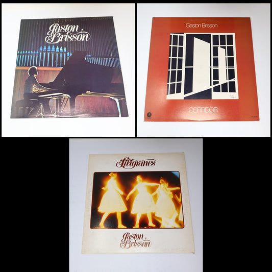 Gaston Brisson Lot 3 Disques LP Record Corridor/Filigranes/En Spectacle 1970s