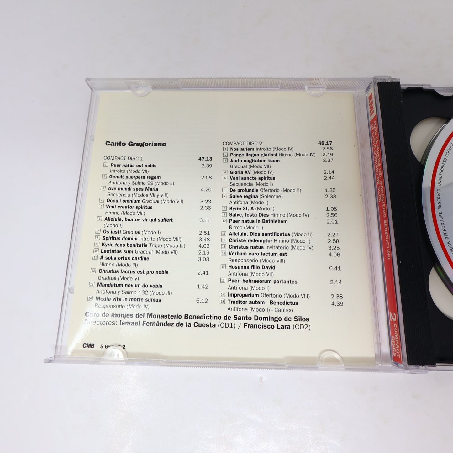 Coro de Monjes - Canto Gregoriano 2 CD 1994 Remastered Classical EMI Classics