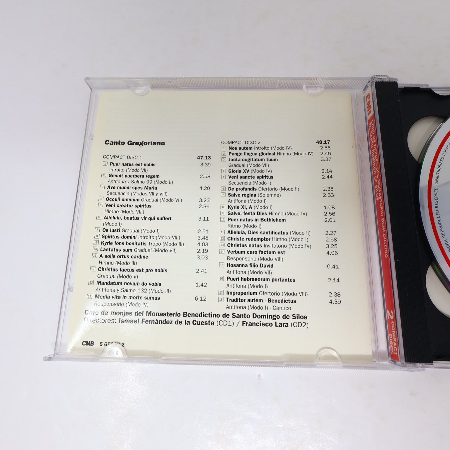 Coro de Monjes - Canto Gregoriano 2 CD 1994 Remastered Classical EMI Classics