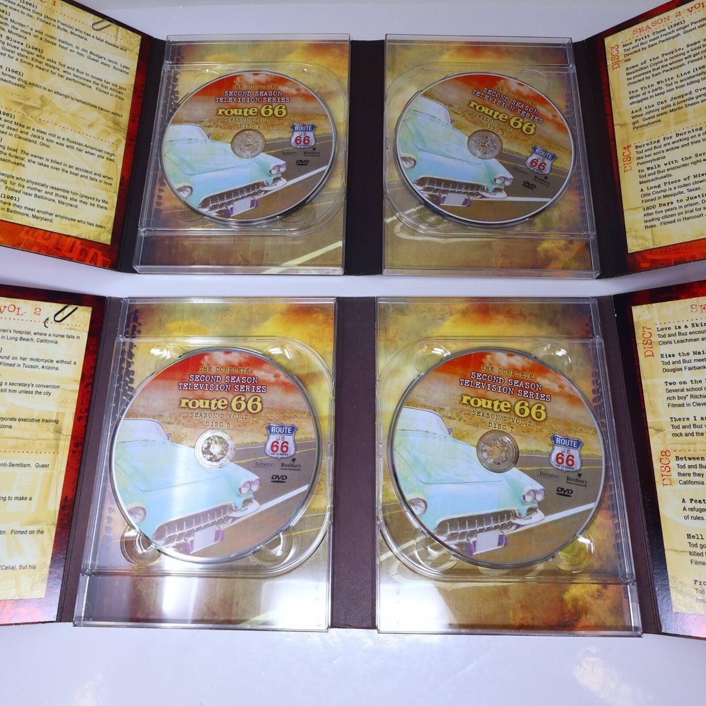 Route 66 Season 1 Volume 2 + Season 2 Lot 2 DVD Leslie Nielsen/Lee Marvin NTSC