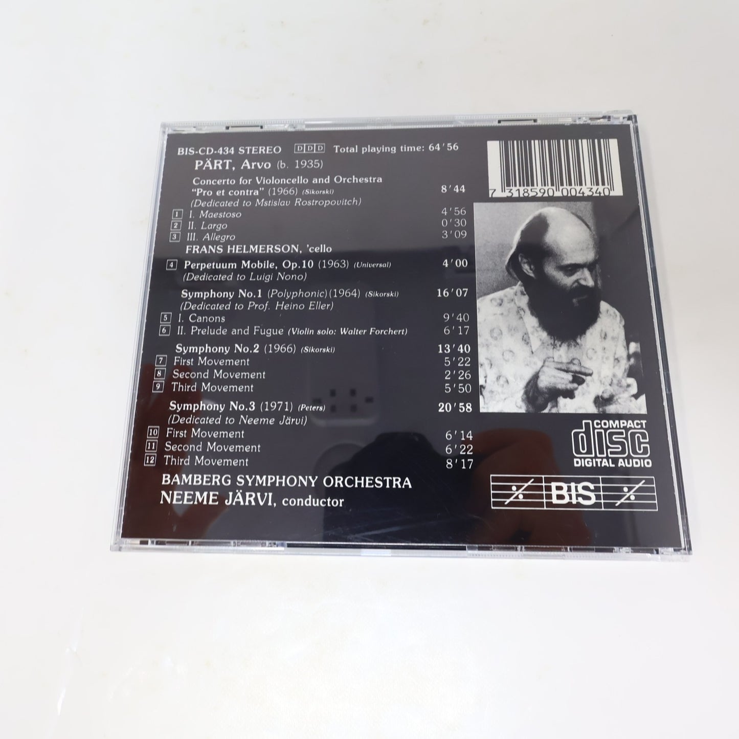 Arvo Pärt 3 CDs Lot Passio/Te Deum/Cello Concerto/"Pro et Contra" Classical