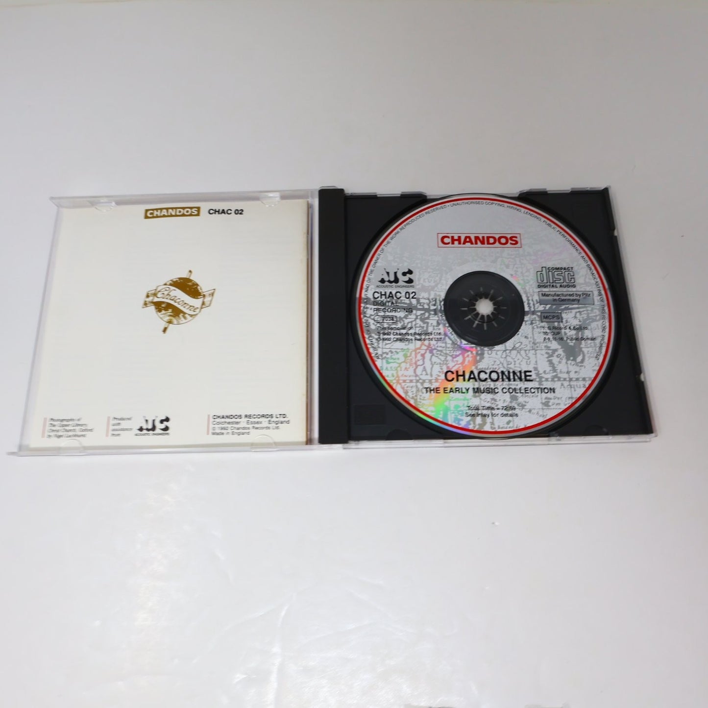 Chaconne Sampler The Early Music Collection CD 1992 Classical Chandos CHAC 02
