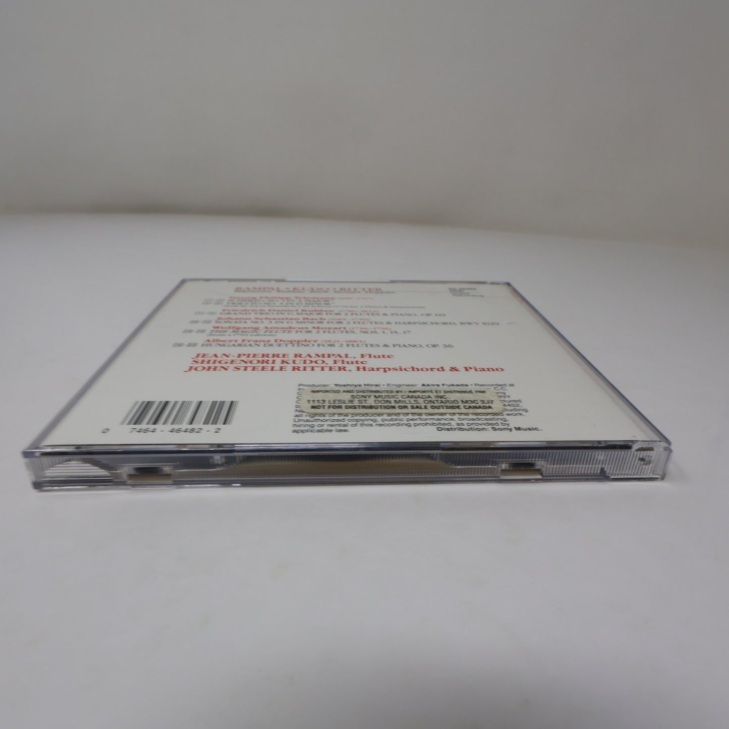 Rampal & Kudo Play Telemann/Kuhlau/Bach/Mozart/Doppler CD Ritter Sony SK 46 482