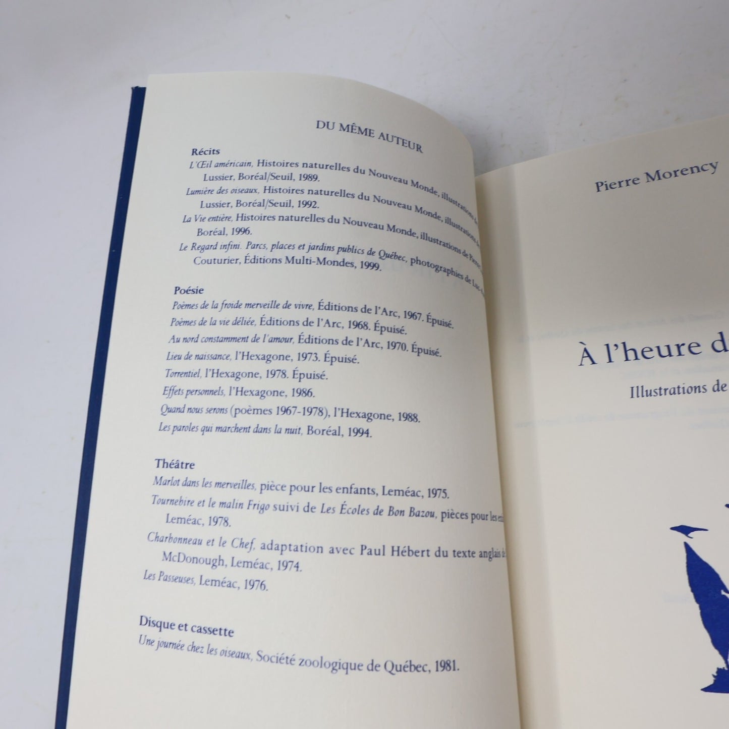2002 À l'Heure du Loup Pierre Morency Boréal Littérature Québécoise Roman Prose