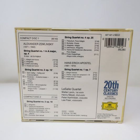 Zemlinsky the String Quartets/Les Quatuors à Cordes CD Deutsche Grammophon 80s