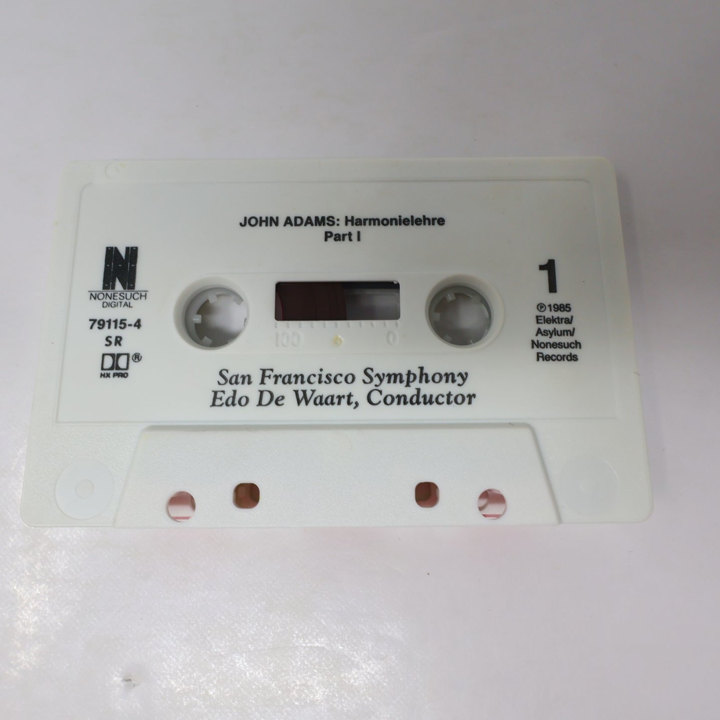 John Adams Harmonielehre Cassette Edo De Waart/San Francisco Symphony Nonesuch