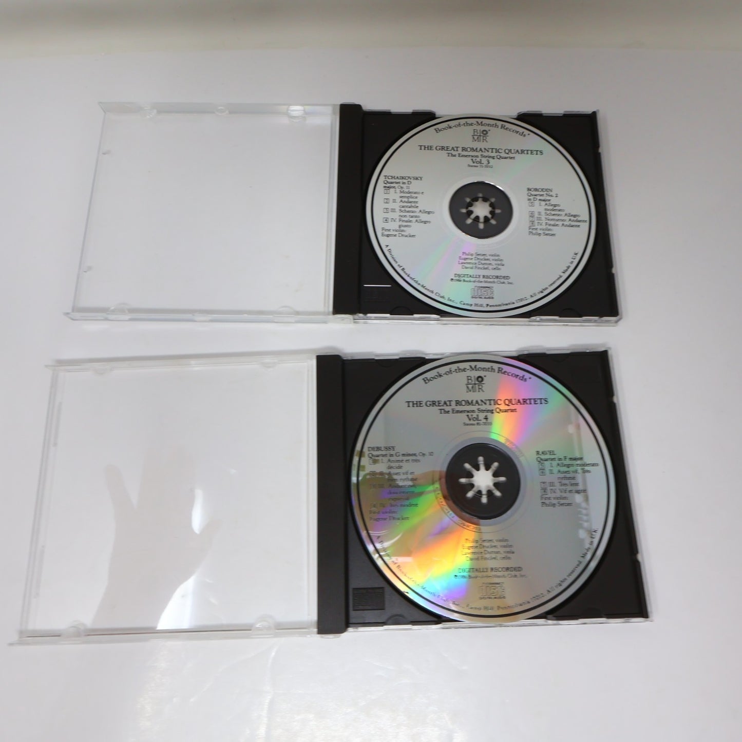 The Great Romantic Quartets #1-4 Book of The Month BMR 4 CD Lot Shumann/Brahms