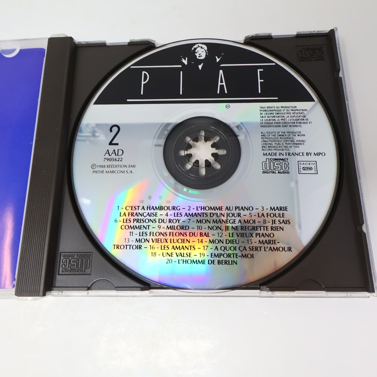 Édith Piaf 25e Anniversaire Volume #1-2 Série Complète Lot 2 CDs EMI Pop 1988