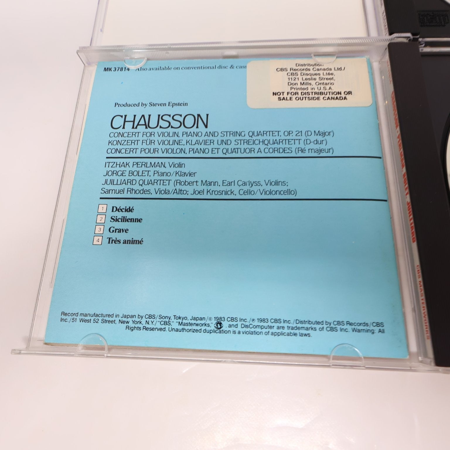 Chausson 2 CD Lot Symphony Op. 20/Poème/Viviane/Concert Violin Piano Classical