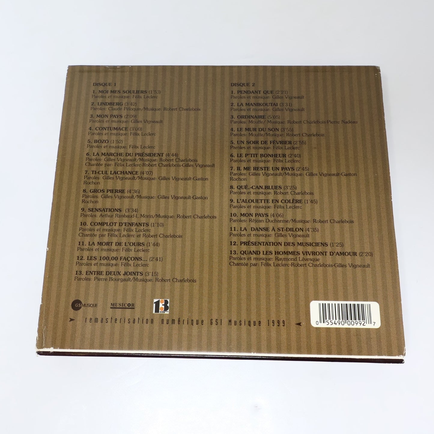 J'ai Vu Le Loup Le Renard Le Lion CD 25e 1974-1999 Leclerc/Vigneault/Charlebois