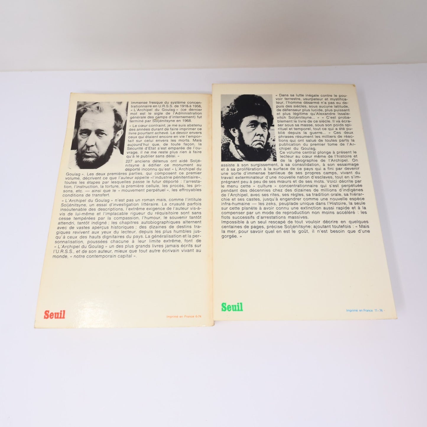 Alexandre Soljénitsyne Lot 5 Livres L'Archipel du Goulag #1-2/Chêne et le Veau