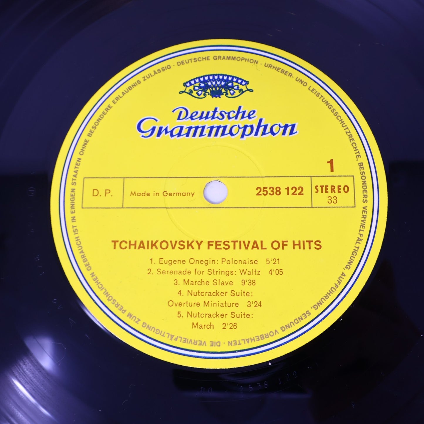 Tchaikovsky Festival Of Hits Deutsche Grammophon LP Record Vinyl 2538 122 Canada