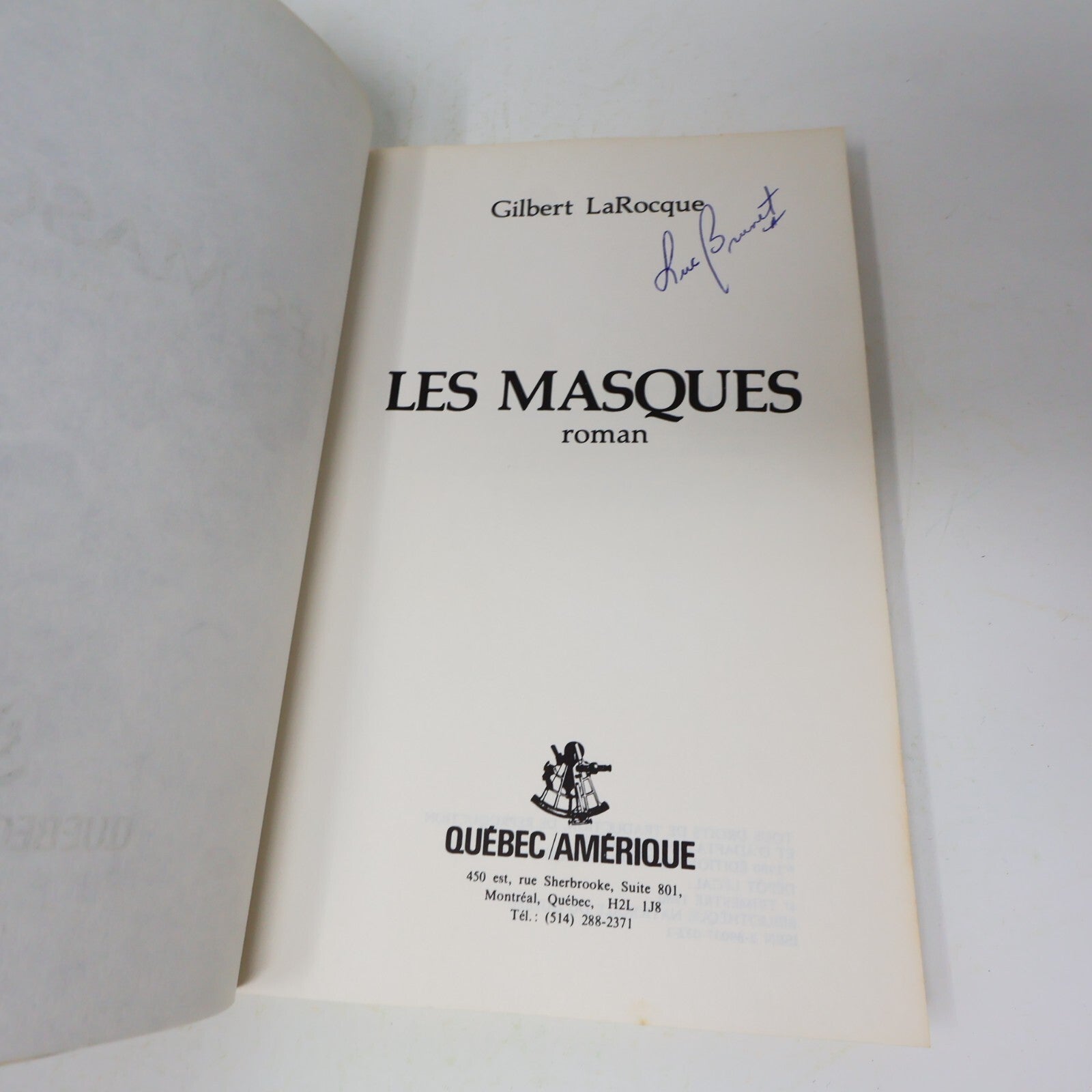 Gilbert la Rocque Lot 4 Livres Après la Boue/Nombril/Masques/Passager Roman 80s