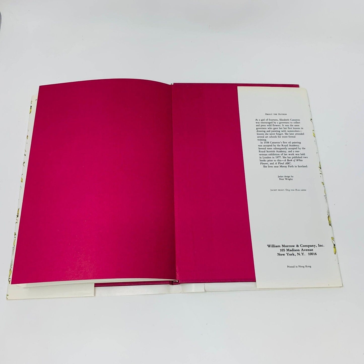 1984 A Wild Flower Alphabet Morrow Hardcover DJ Elizabeth Cameron 1st Print