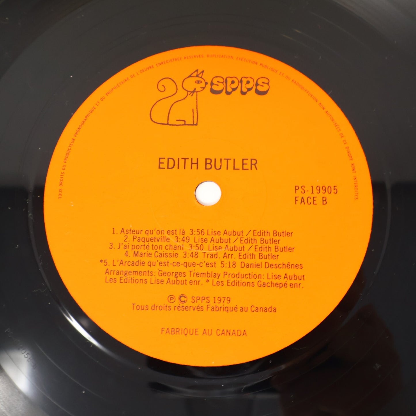 Edith Butler Lot 2 Disques LP Record Vinyl L'Espoir/Asteur Qu'on est Là....
