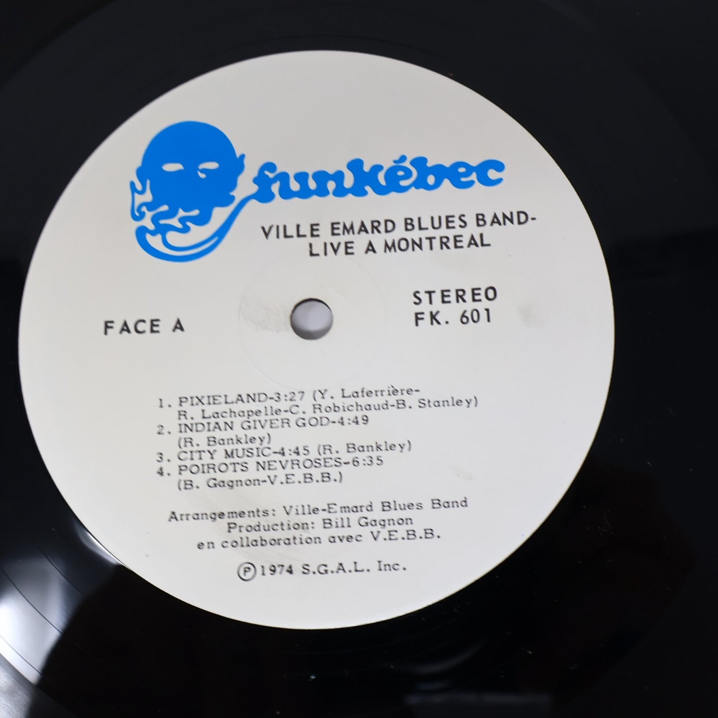 Ville Emard Blues Band Live À Montréal 1974 Disque 2x LP Record Vinyl Jazz/Rock
