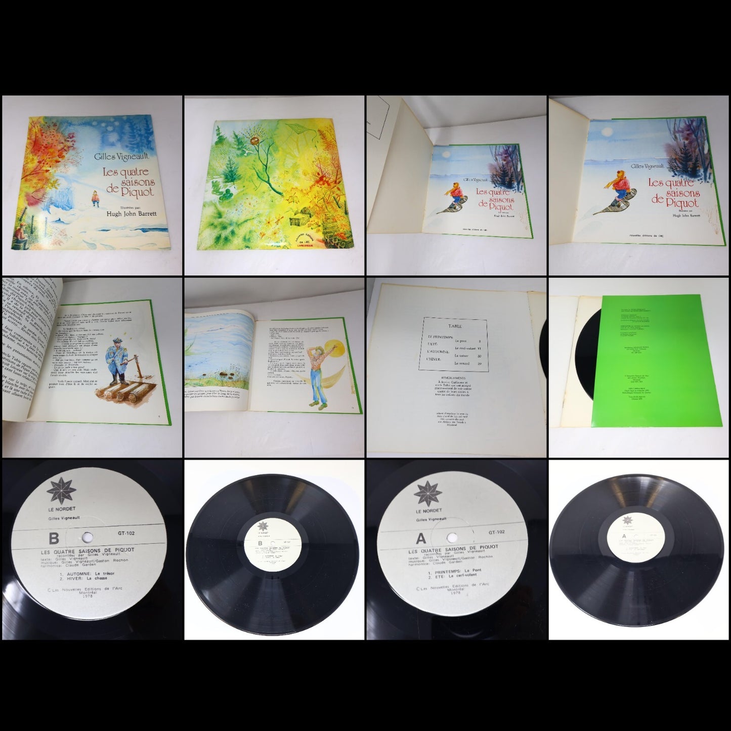 Gilles Vigneault Lot 7 Disques LP Record Combien De Fois Faut-Il Parler D'amour?