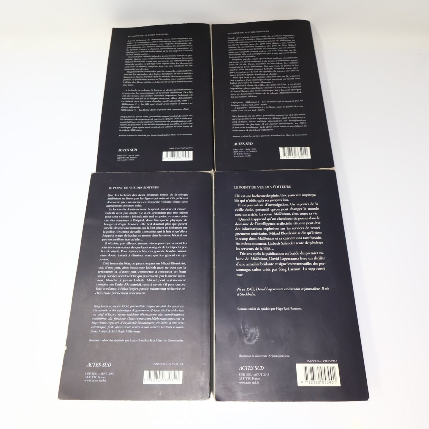 Millénium #1-4 Lot 4 Livres Stieg Larsson/David Lagercrantz PB Français French