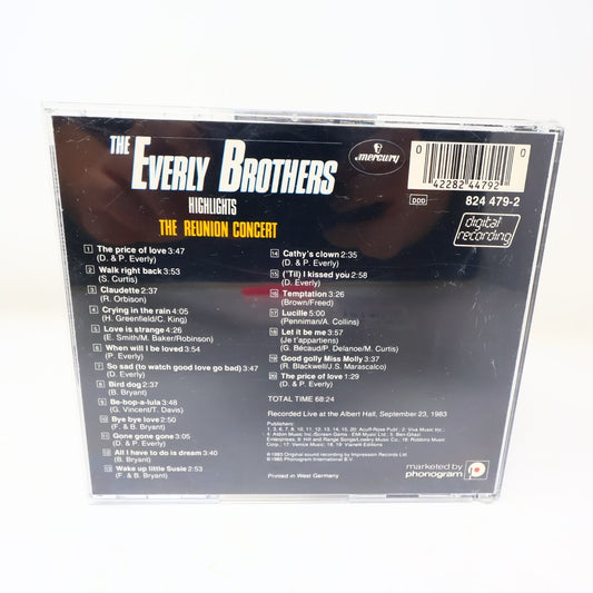 The Everly Brothers Highlights Reunion Concert CD 1983 Live Mercury bebopalula