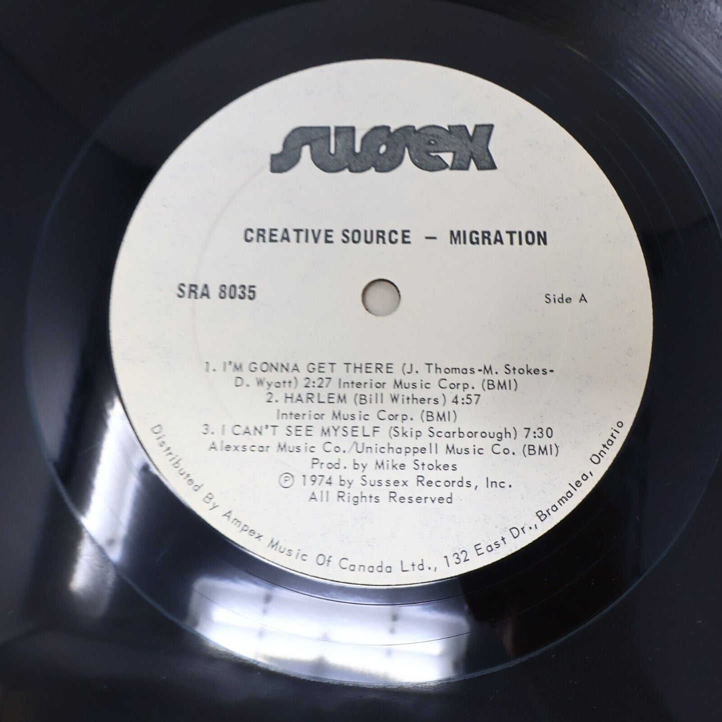 Creative Source Migration LP Record 1974 SRA-8035 Sussex Canada Soul Funk