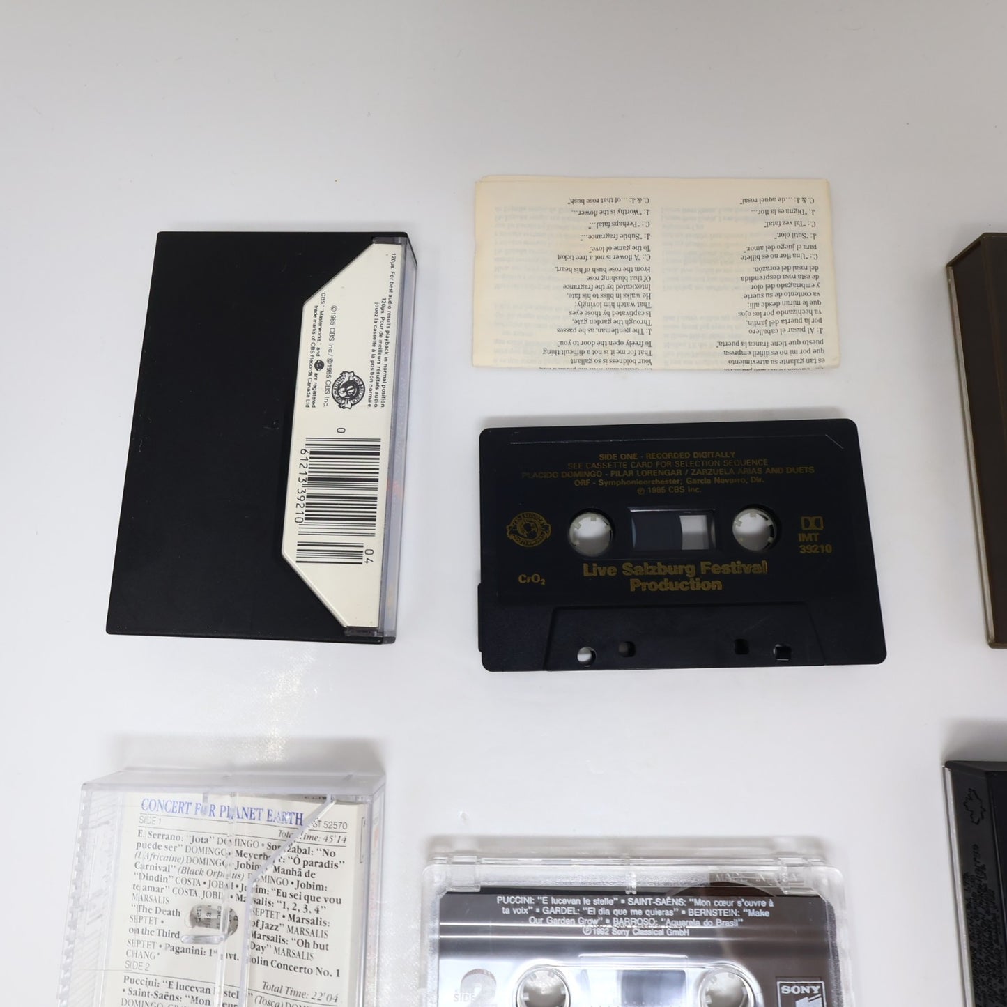 Placido Domingo 11 Cassettes Lot Arias/Save your Nights for Me/Unknown Puccini