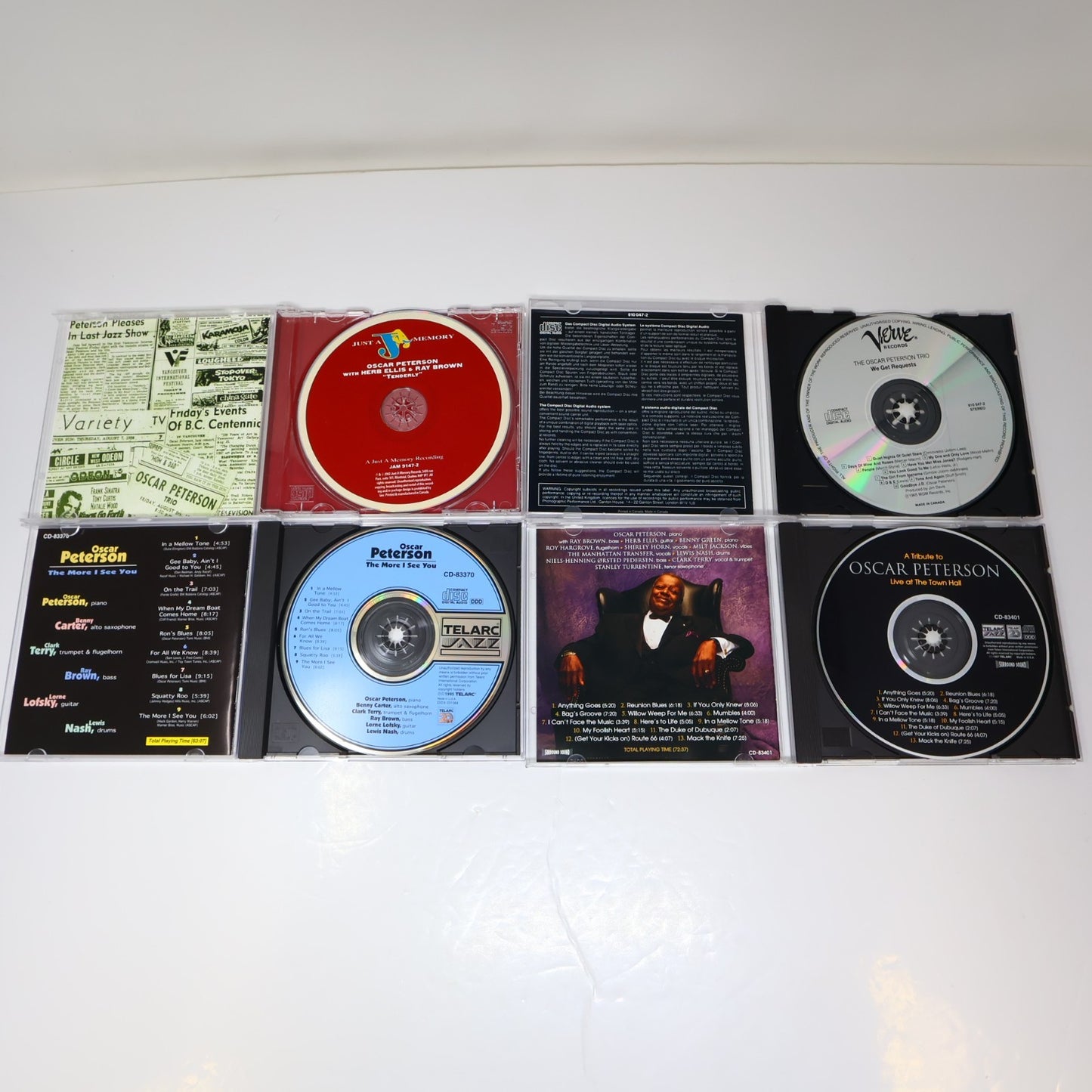Oscar Peterson 6 CDs Lot The More I See You/Side By Side/Tenderly Jazz Blues