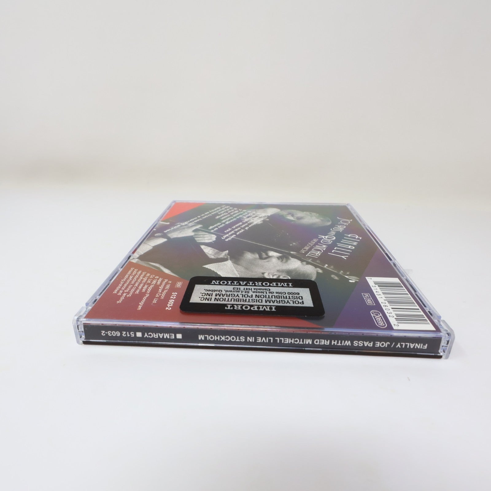 Finally Live in Stockholm CD Joe Pass/Red Mitchell EmArcy 1992 512 603-2 90s