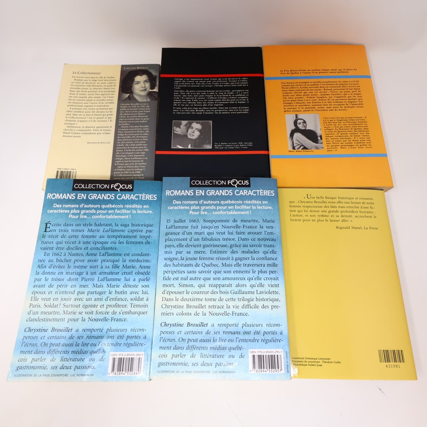 Chrystine Brouillet Lot 8 Livres Marie Laflamme/Le Collectionneur/Chère Voisine