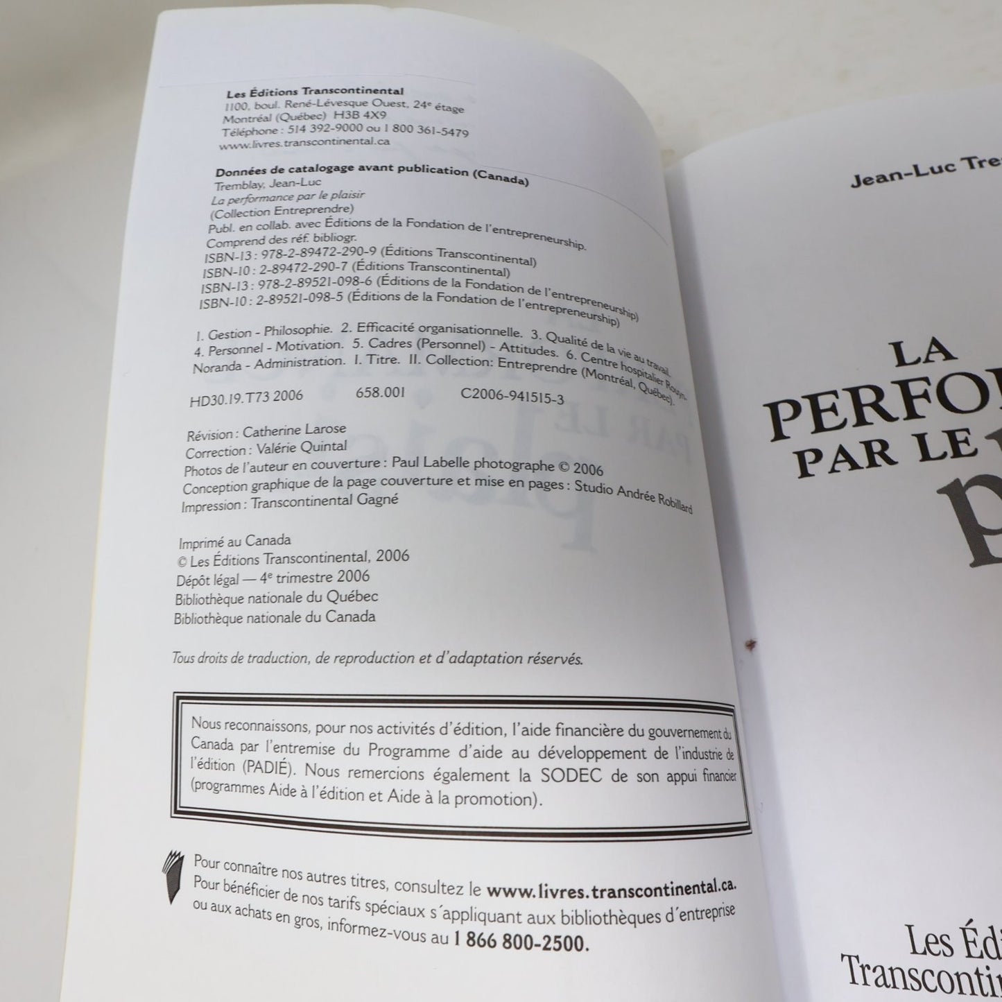 La Performance par Le Plaisir Jean-Luc Tremblay Carrière Sommets Organisations