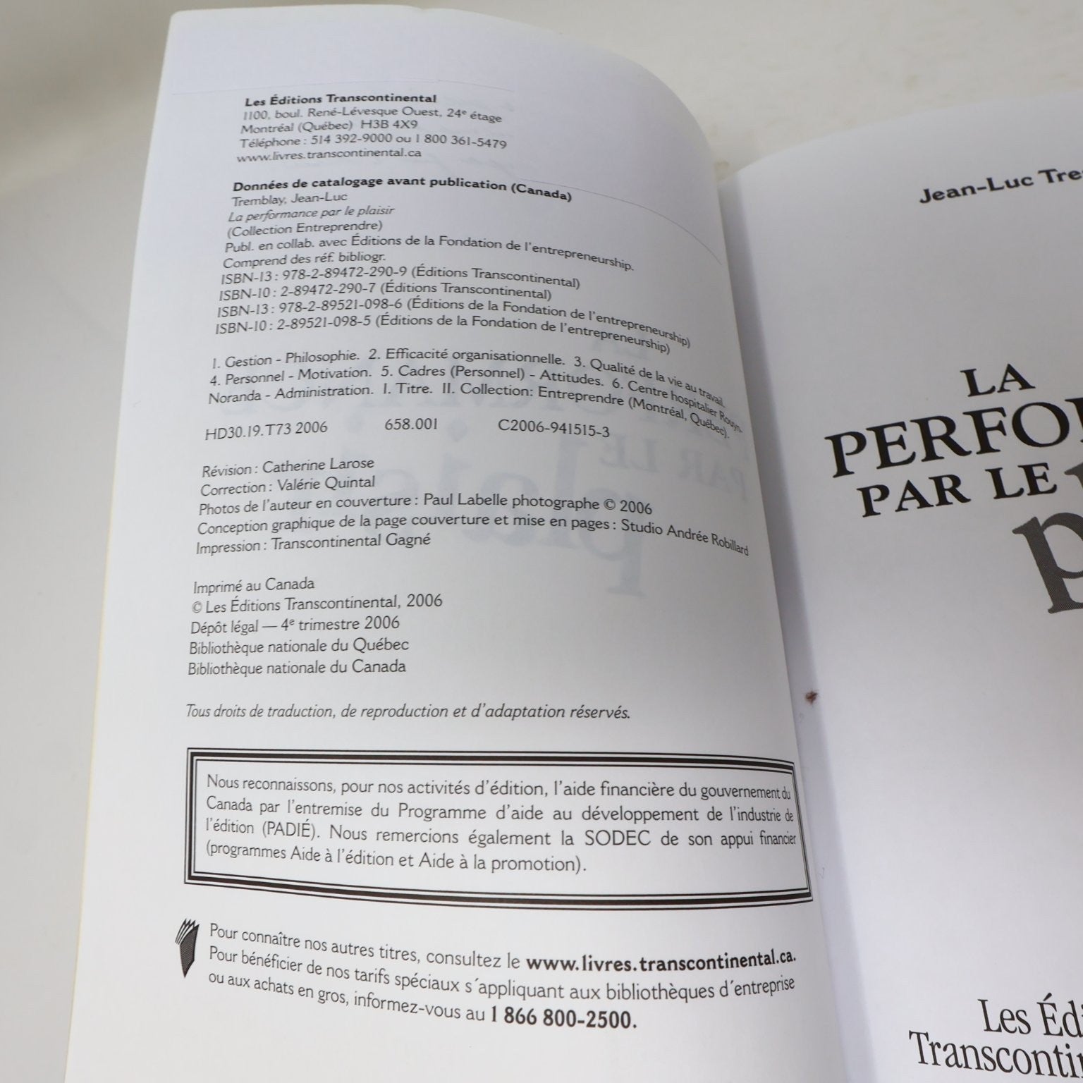 La Performance par Le Plaisir Jean-Luc Tremblay Carrière Sommets Organisations