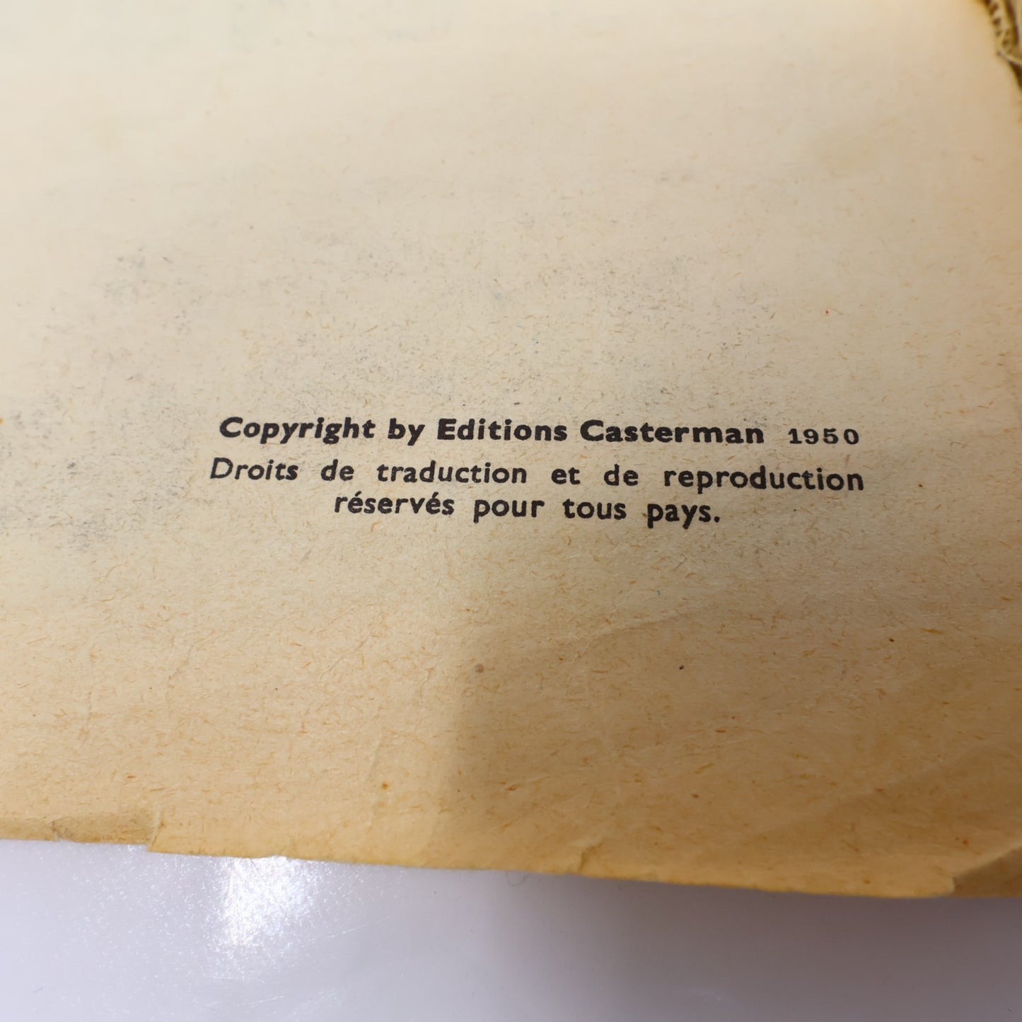 Tintin Au Pays de l'Or Noir Hergé Casterman 1950 B4 EO HC Français Mauvais État