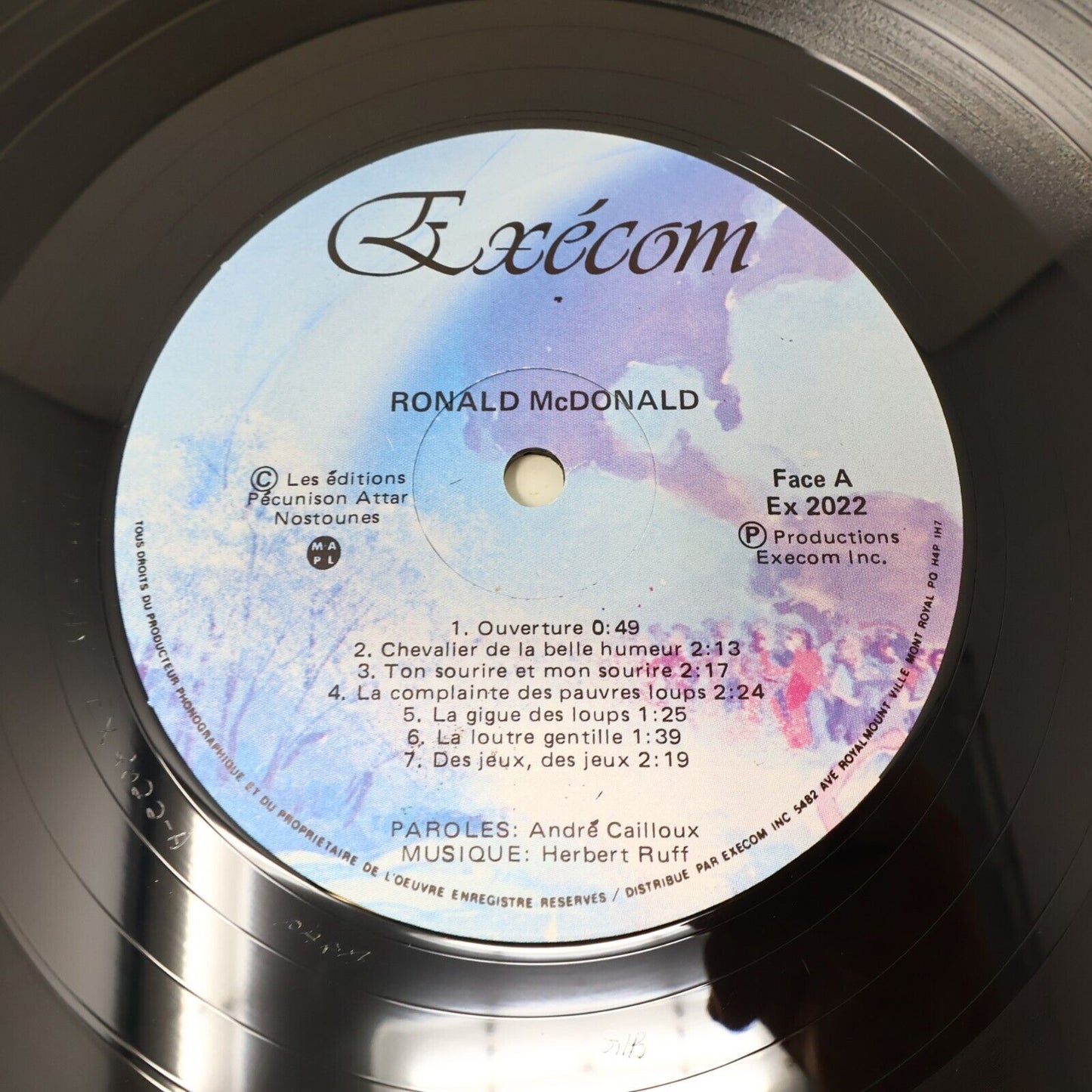 Ronald McDonald Ton Sourire et mon Sourire Disque LP 1981 Enfant Français French
