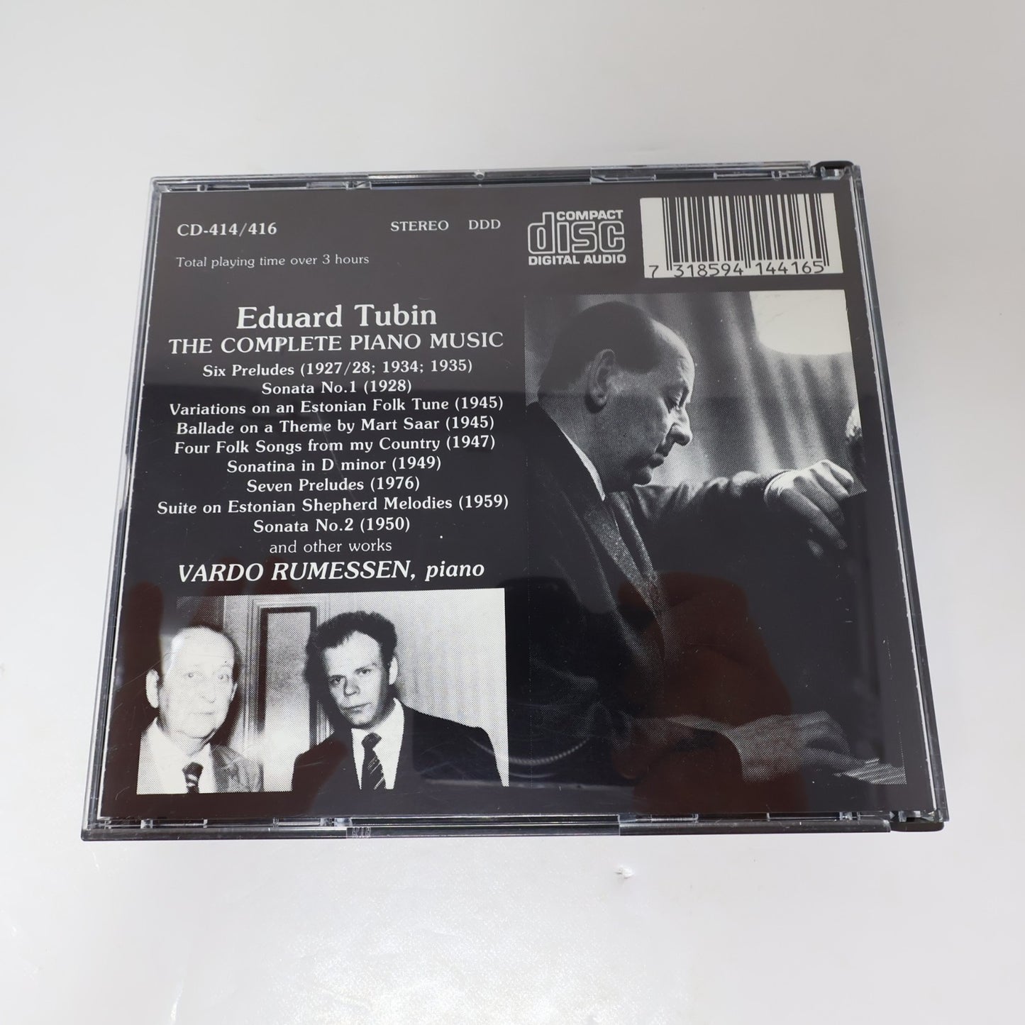 Eduard Tubin The Complete Piano Music CD Vardo Rumessen BIS 1988 BIS-CD-414/416