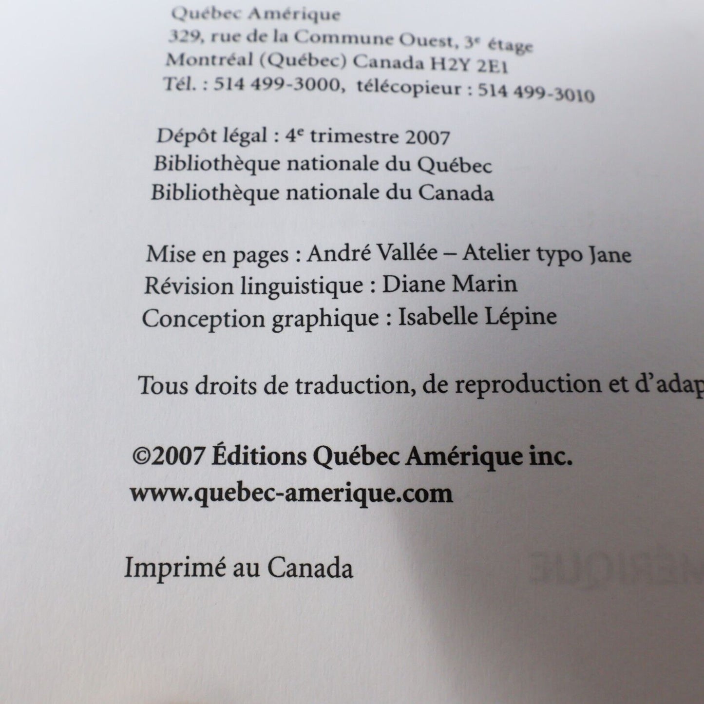 2007 La Grande Aventure de la Langue Française Julie Barlow Jean-Benoit Nadeau