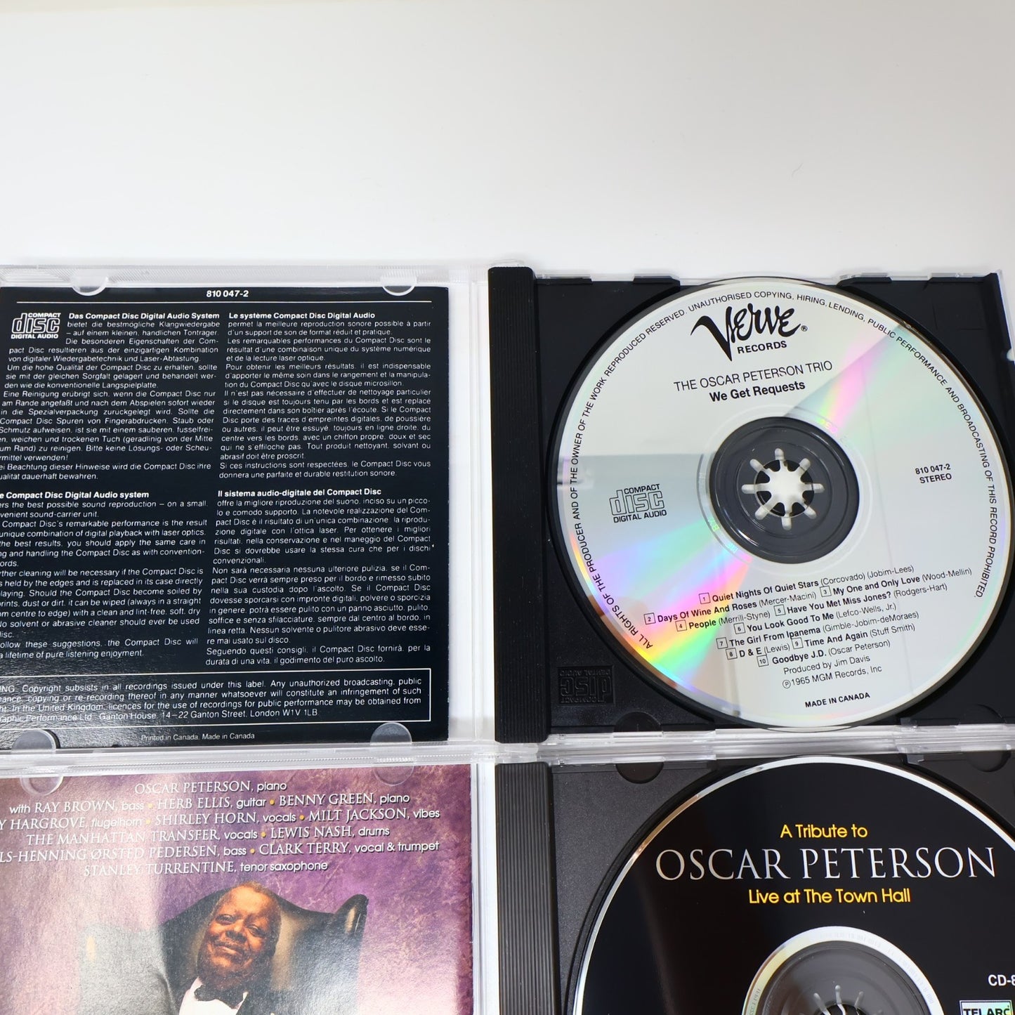 Oscar Peterson 6 CDs Lot The More I See You/Side By Side/Tenderly Jazz Blues