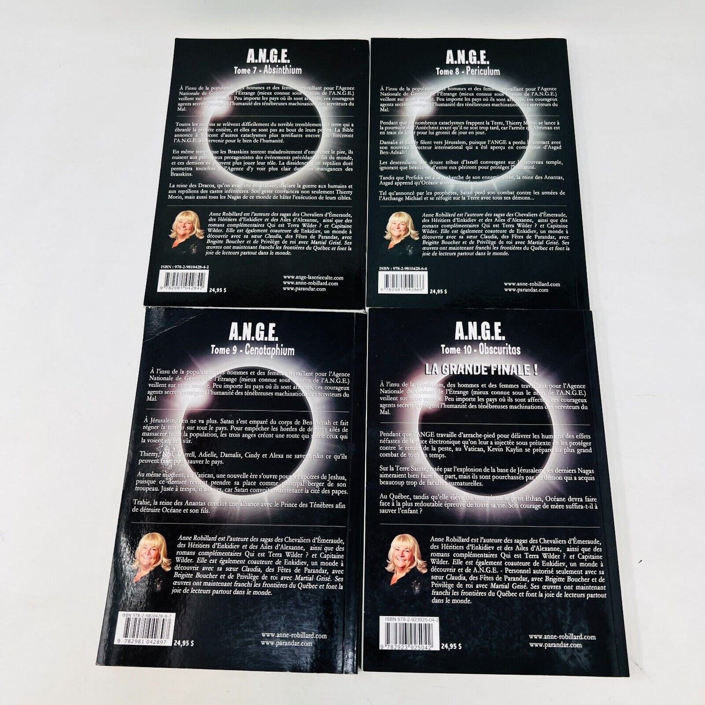 Lot de 10 Livres A.N.G.E #1-10 Anne Robillard Série Complète Antichristus Ange